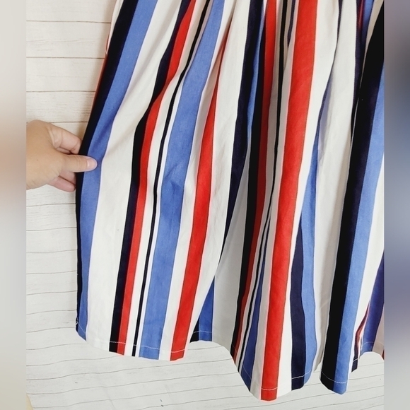 MODCLOTH VERTICAL STRIPED KNEE HIGH SKIRT, SZ LARGE - Picture 7 of 14